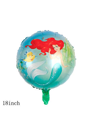Küçük Deniz Kızı Ariel 8 Yaş Balon Set Little Mermaid Balloon Set Deniz Kızı Ariel Doğum Günü Set