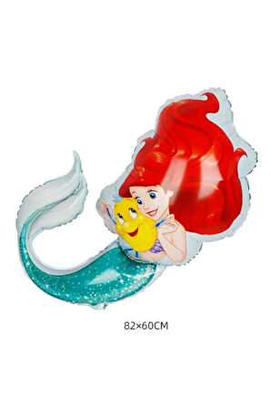 Küçük Deniz Kızı Ariel 1 Yaş Balon Set Little Mermaid Balloon Set Deniz Kızı Ariel Doğum Günü Set