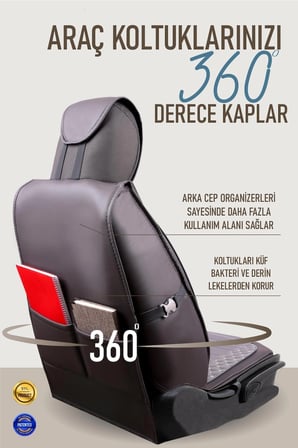 Volkswagen Polo Classic Uyumlu Lüx Deri Oto Koltuk Kılıfı Ön Arka Takım Saturn FÜME