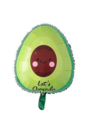 Avokado Balon 5 Yaş Doğum Günü Balon Set Avokado Konsept ve Yeşil Renk Rakam Balon