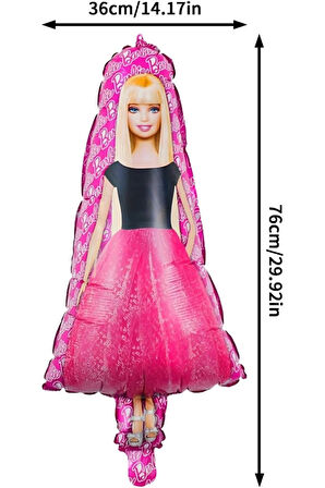 Barbie 9 Yaş Balon Set Barbie Konsept Doğum Günü Folyo Balon Set