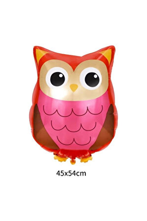 Orman Woodland Baykuş Konsept Doğum Günü 9 Yaş Balon Set Baykuş Tema Folyo Balon Set