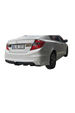 PSD Honda Civic FB7 (2012-2016) Mugen RR Arka Tampon Eki - Difüzör (Plastik)