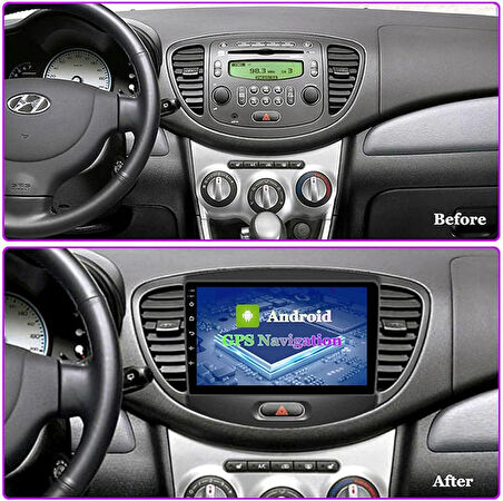 HYUNDAİ İ10 2010-2013 MULTİMEDYA CARPLAY EKRAN SETİ 2 GB RAM 32 HAFIZALI