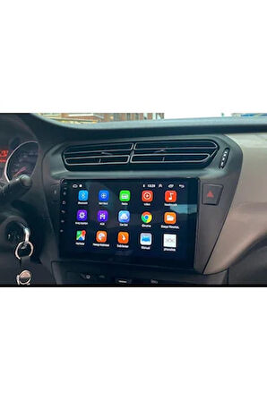 PEUGEOT 301 SİYAH 2012-2024 MULTİMEDYA CARPLAY EKRAN SETİ 2 GB RAM 32 HAFIZALI