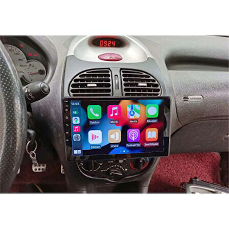 PEUGEOT 206 2002-2010 MULTİMEDYA CARPLAY EKRAN SETİ 2 GB RAM 32 HAFIZALI