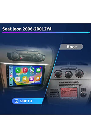 SEAT LEON 2005-2012 MULTİMEDYA CARPLAY EKRAN SETİ 2 GB RAM 32 HAFIZALI