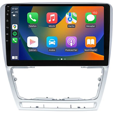 SKODA OCTAVİA 2008-2013 MULTİMEDYA CARPLAY EKRAN SETİ 2 GB RAM 32 HAFIZALI