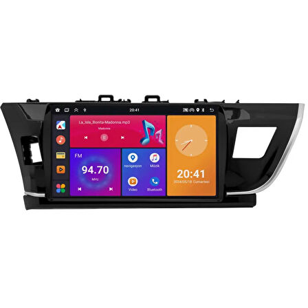 TOYOTA COROLLA 2013-2015 MULTİMEDYA CARPLAY EKRAN SETİ 2 GB RAM 32 HAFIZALI