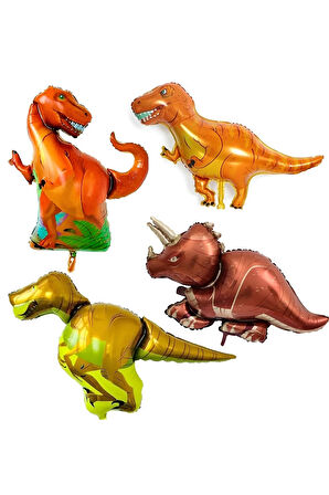 Orman Tema Jurassic Park Dinozor Konsept Yeşil Rakam Balon 9 Yaş Dev Balonlu Doğum Günü Balon Set