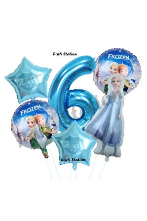 Frozen Karlar Ülkesi Elsa Konsept Doğum Günü Balon Set 6 Yaş Elsa Karlar Ülkesi Temalı Balon Set