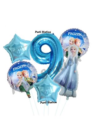 Frozen Karlar Ülkesi Elsa Konsept Doğum Günü Balon Set 9 Yaş Elsa Karlar Ülkesi Temalı Balon Set