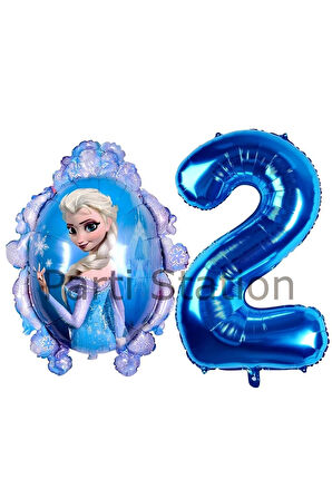 Frozen Elsa Konsept 5 Yaş Balon Set Karlar Ülkesi Tema Doğum Günü Folyo Balon Set