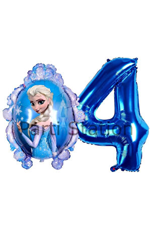 Frozen Elsa Konsept 5 Yaş Balon Set Karlar Ülkesi Tema Doğum Günü Folyo Balon Set