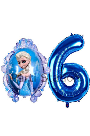 Frozen Elsa Konsept 5 Yaş Balon Set Karlar Ülkesi Tema Doğum Günü Folyo Balon Set