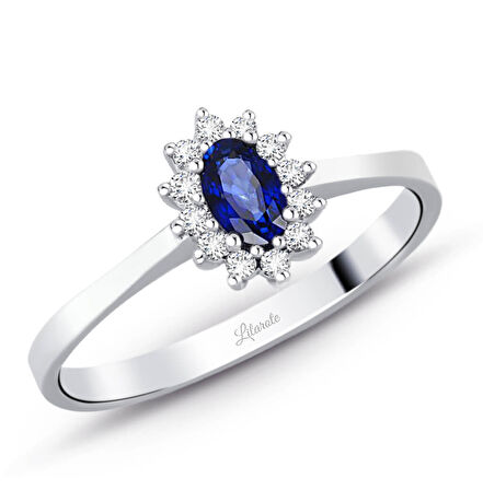 0.45 Ct. Safir Pırlanta Yüzük