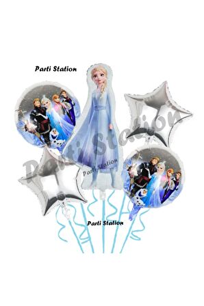 Frozen Karlar Ülkesi Elsa Konsept Doğum Günü Balon Set Elsa Karlar Ülkesi Balon Set