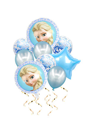 Frozen Elsa Karlar Ülkesi Balon Seti Frozen Konsept Frozen Elsa Doğum Günü Balon Buketi