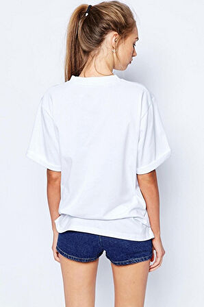 Oversize Düz Beyaz Tshirt