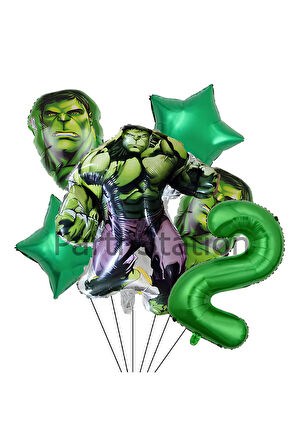 Avengers Hulk 6 Yaş Doğum Günü Balon Set Hulk Tema Doğum Günü Parti Balon Set