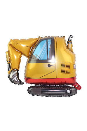 İnşaat Kepçe Kamyon Balon 1 Yaş Doğum Günü Balon Set İş Makineleri Konsept Ve Gold Rakam Balon