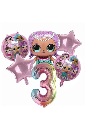 Lol Surprise 5 Yaş Balon Seti Lol Bebek Balon Seti Lol Doğum Günü Parti Seti