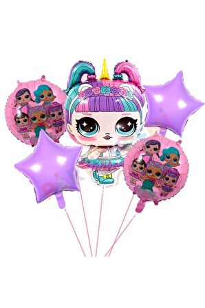 Unicorn Lol Surprise Balon Seti Lol Bebek Balon Seti Lol Doğum Günü Parti Seti
