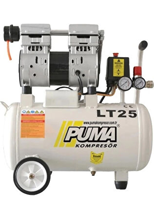 SESSİZ YAĞSIZ PİSTONLU KOMPRESÖR - 24 Lt - 1 HP - 8 Bar - Hava Üretimi: 135 Lt/dk. - 220 Volt