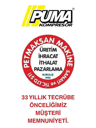 Puma 200 Lt Yüksek Verimli Hızlı Yağsız Hava Kompresörü