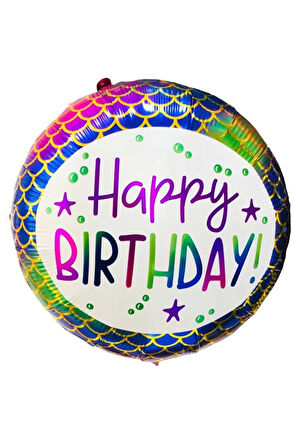 Deniz Kızı Konsept Mermaid Deniz Kızı 8 Yaş Balon Set ve Mor Rakam Balon Doğum Günü Parti Balon Set