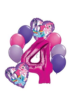 My Little Ponny Balon Set My Little Ponny Folyo Balon Set Konsept Doğum Günü Set 4 Yaş Balon