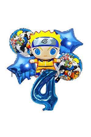 Anime Naruto 1 Yaş Doğum Günü Balon Set Naruto Konsept Doğum Günü Parti Balon Set