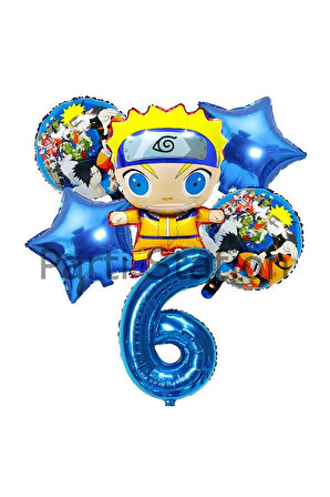 Anime Naruto 1 Yaş Doğum Günü Balon Set Naruto Konsept Doğum Günü Parti Balon Set