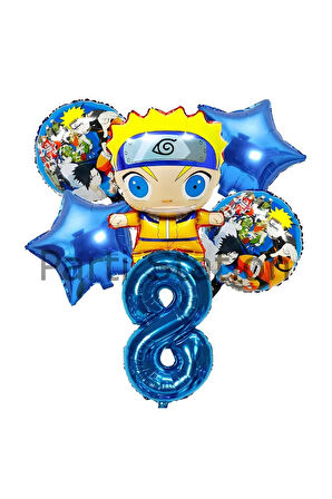 Anime Naruto 1 Yaş Doğum Günü Balon Set Naruto Konsept Doğum Günü Parti Balon Set