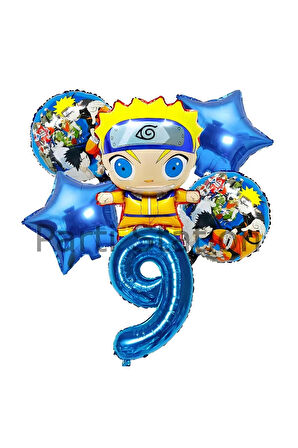 Anime Naruto 1 Yaş Doğum Günü Balon Set Naruto Konsept Doğum Günü Parti Balon Set