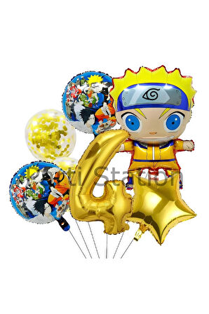 Anime Naruto 9 Yaş Doğum Günü Balon Set Naruto Tema Doğum Günü Parti Balon Set