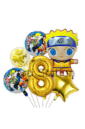 Anime Naruto 9 Yaş Doğum Günü Balon Set Naruto Tema Doğum Günü Parti Balon Set