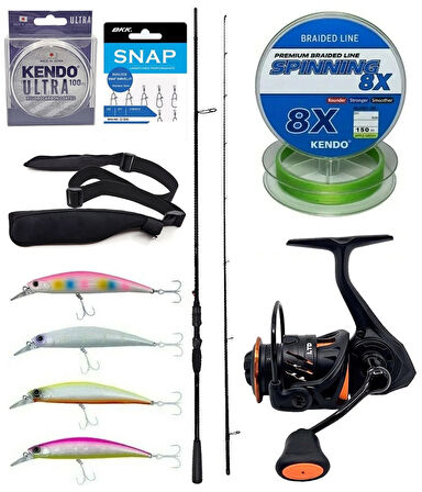 Yek Outdoor Spin Olta Seti Okuma Psycho Stick Game 274cm Ex-Fast 15-40gr 2 Parça Olta Kamışı&Savage Gear Orange LTD 4000 FD 8+1BB Olta Makinesi