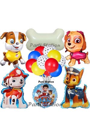 Paw Patrol 8 Yaş Balon Set Paw Petrol Marshall Chase Skye Rubble Doğum Günü Parti Folyo Balon Seti