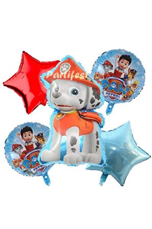 Paw Patrol Balon Seti Paw Petrol Yaş Balon Seti Paw Patrol Doğum Günü Set Paw Patrol Marshall