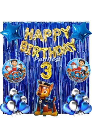 Paw Patrol Balon Seti Paw Petrol 3 Yaş Balon Seti Paw Patrol Doğum Günü Set Paw Patrol Chase