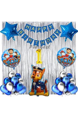 Paw Patrol Balon Seti Paw Petrol 1 Yaş Balon Seti Paw Patrol Doğum Günü Set Paw Patrol Chase
