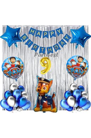 Paw Patrol Balon Seti Paw Petrol Yaş Balon Seti Paw Patrol Doğum Günü Set Paw Patrol Chase