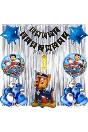 Paw Patrol Balon Seti Paw Petrol 1 Yaş Balon Seti Paw Patrol Doğum Günü Set Paw Patrol Chase