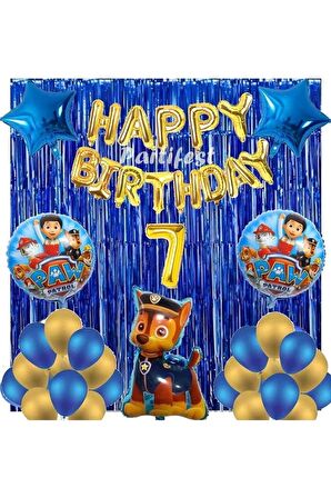 Paw Patrol Balon Seti Paw Petrol 7 Yaş Balon Seti Paw Patrol Doğum Günü Set Paw Patrol Chase