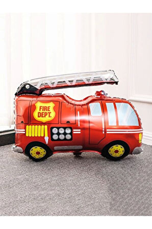 İtfaiye Konsept Balon Set İtfaiye Fireman Konsept Balon Buketi Doğum Günü Balon Set