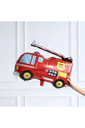 İtfaiye Konsept Balon Set İtfaiye Fireman Konsept Balon Buketi Doğum Günü Balon Set