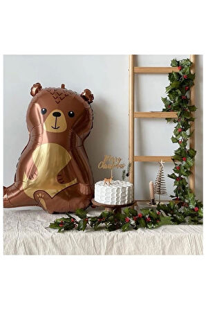 Woodland Ayı Konsept Balon Set Sevimli Ayıcık Balon Buketi Doğum Günü Bear Balloon Set