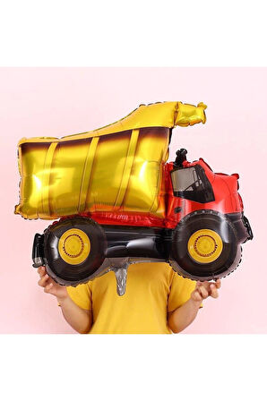 İnşaat Konsept Kamyon Balon Set Kamyon Balon Truck Balloon Doğum Günü Balon Set