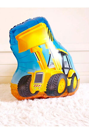 İnşaat Konsept Kamyon Balon Set İnşaat Kepçe Balon Doğum Günü Balon Buketi